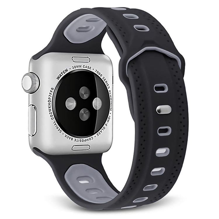 Vildt pænt Apple Watch Series 7 41mm Silikone Urrem - Sort#serie_7