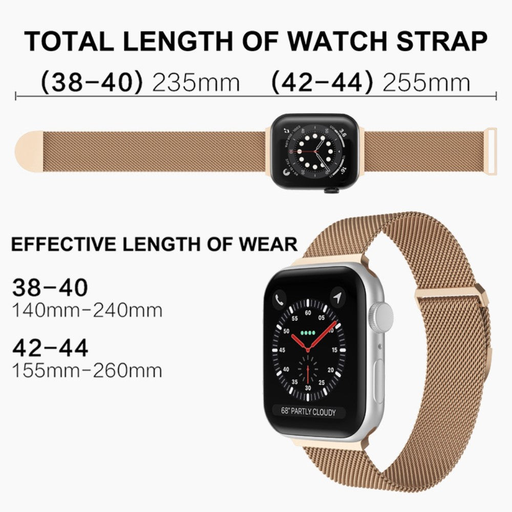 Godt Apple Watch Series 7 41mm Metal Urrem - Flerfarvet#serie_14