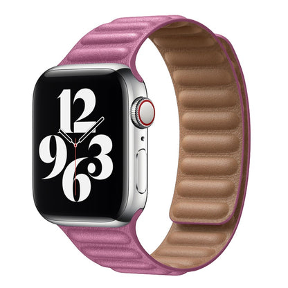 Helt vildt fint Universal Apple Ægte læder Urrem - Pink#serie_22