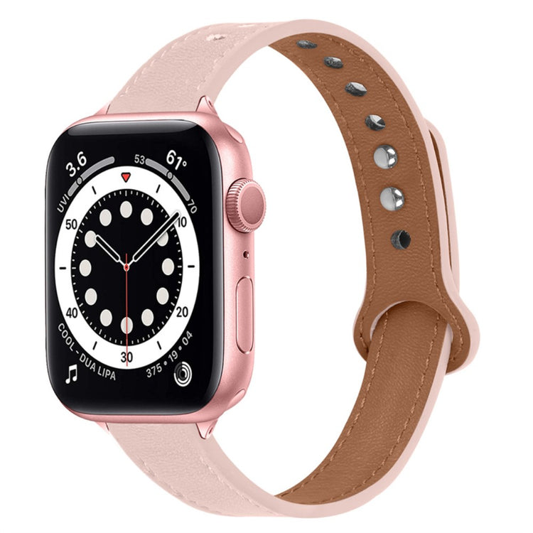 Mega godt Universal Apple Ægte læder Urrem - Pink#serie_4