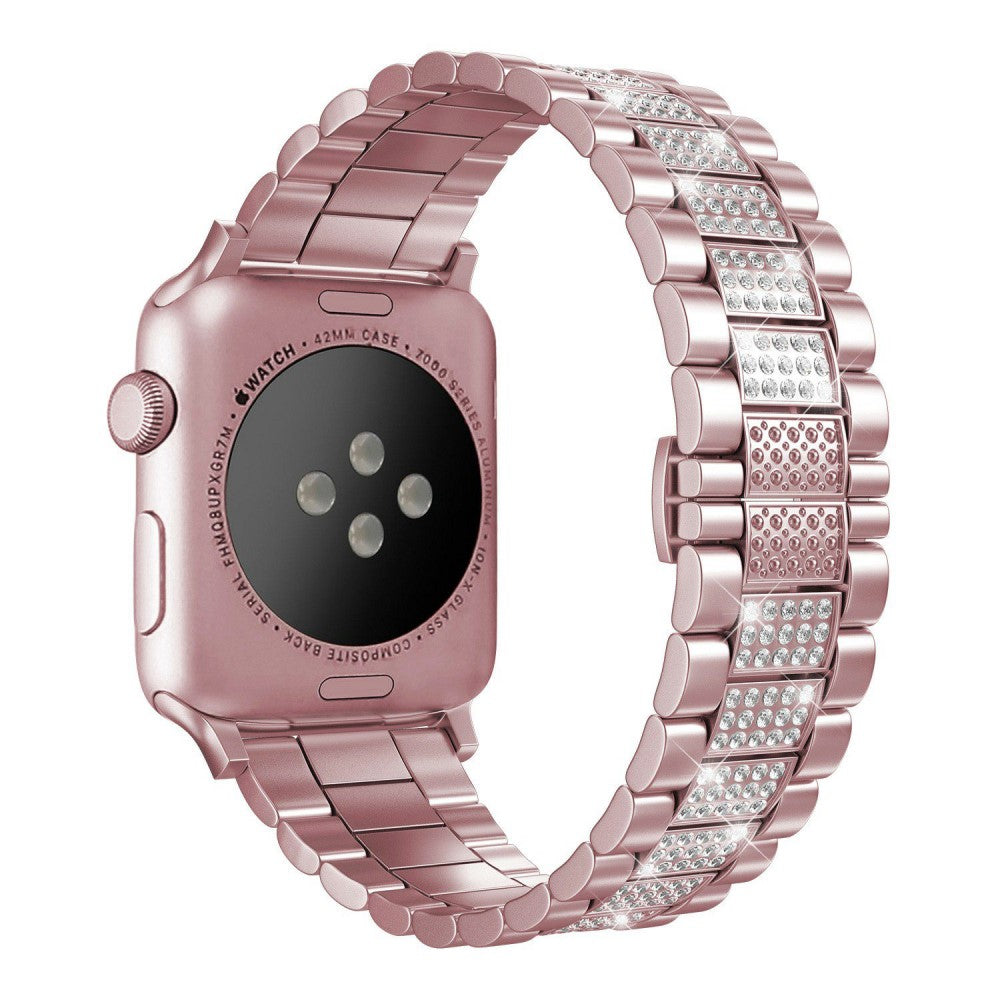 Helt vildt slidstærk Universal Apple Metal og Rhinsten Rem - Pink#serie_1