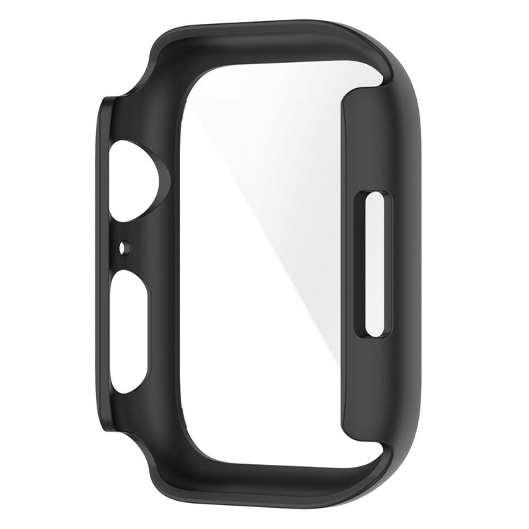 Fed Apple Watch Series 7 45mm Cover med Skærmbeskytter i Plastik og Hærdet Glas - Sort#serie_4