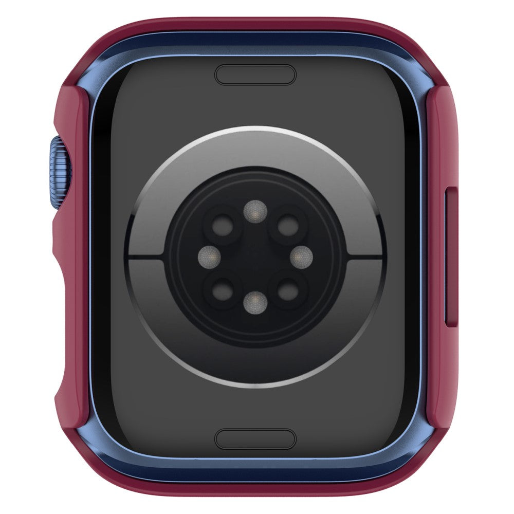 Fed Apple Watch Series 7 45mm Cover med Skærmbeskytter i Plastik og Hærdet Glas - Rød#serie_6