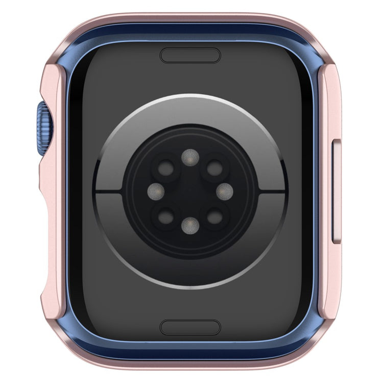 Fed Apple Watch Series 7 45mm Cover med Skærmbeskytter i Plastik og Hærdet Glas - Pink#serie_7