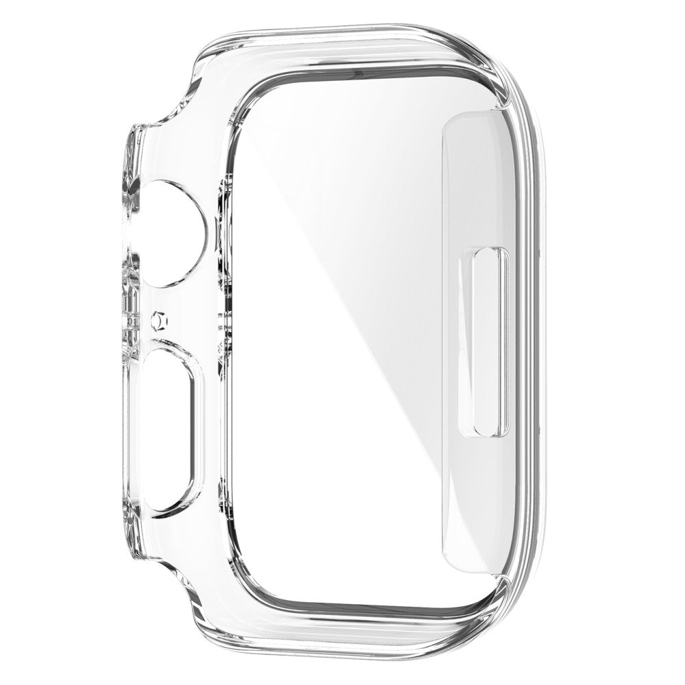 Fed Apple Watch Series 7 45mm Cover med Skærmbeskytter i Plastik og Hærdet Glas - Gennemsigtig#serie_8