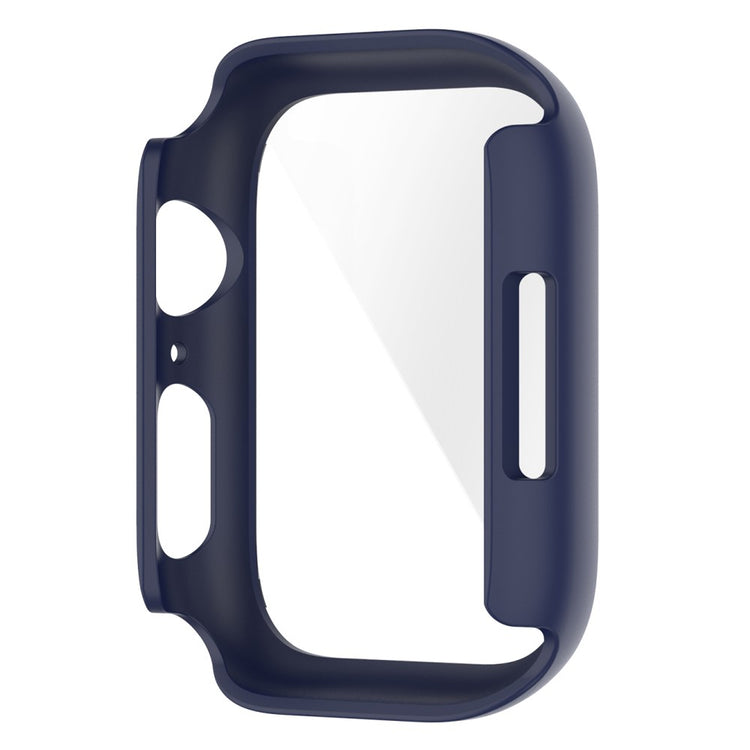 Fed Apple Watch Series 7 45mm Cover med Skærmbeskytter i Plastik og Hærdet Glas - Blå#serie_9