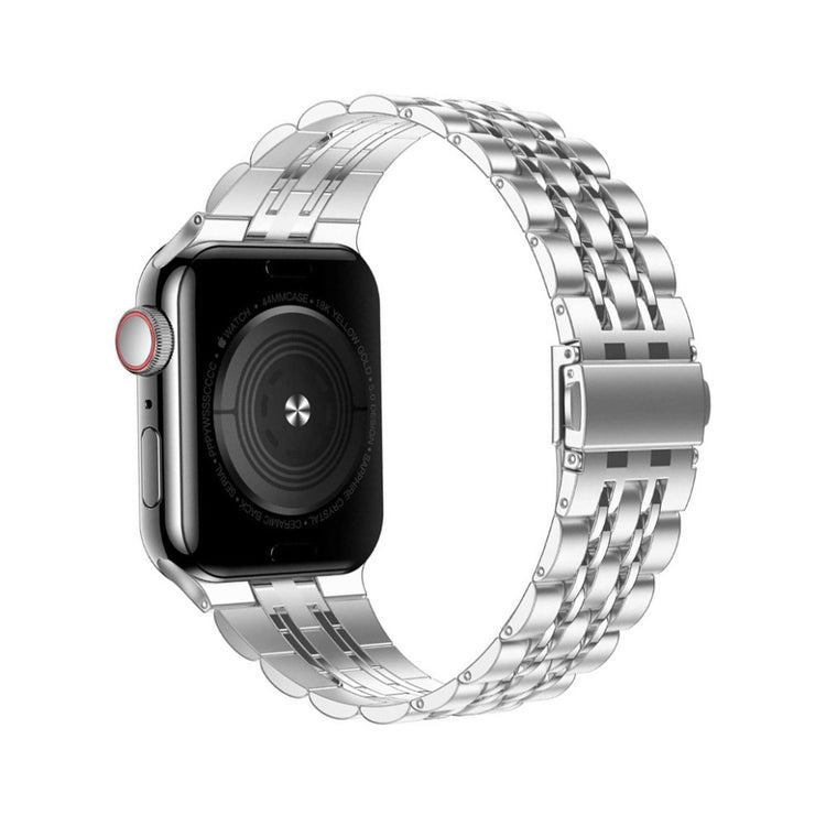 Mega sejt Apple Watch Series 7 45mm Metal Rem - Sølv#serie_5