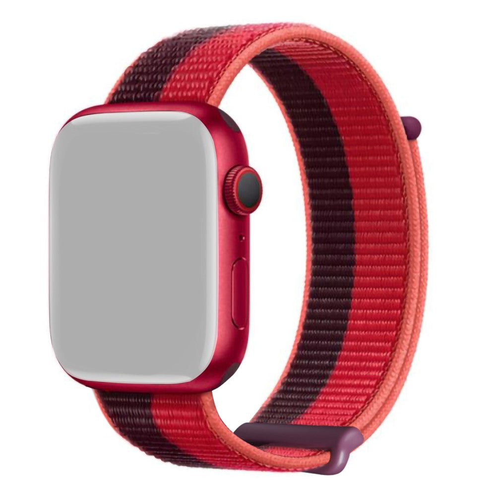 Super smuk Apple Watch Series 7 45mm Nylon Rem - Rød#serie_3