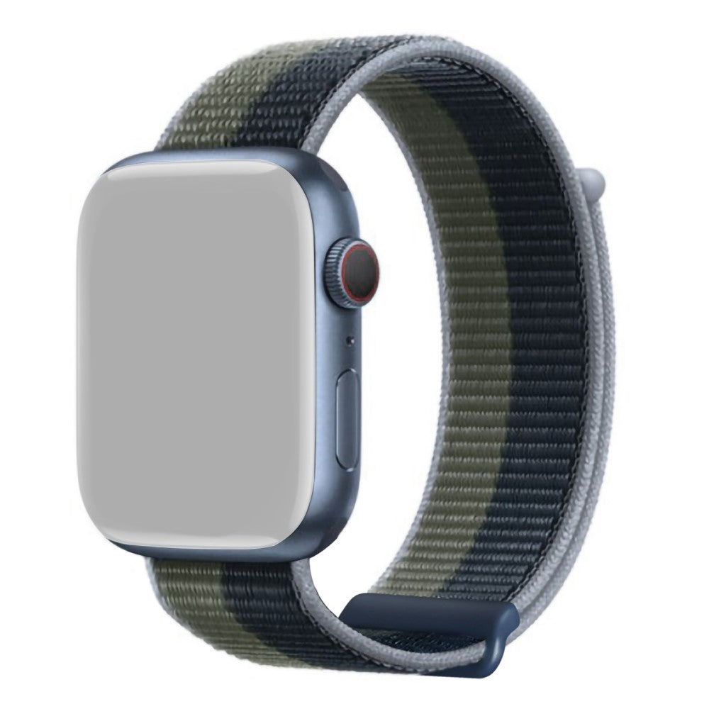 Super smuk Apple Watch Series 7 45mm Nylon Rem - Blå#serie_4