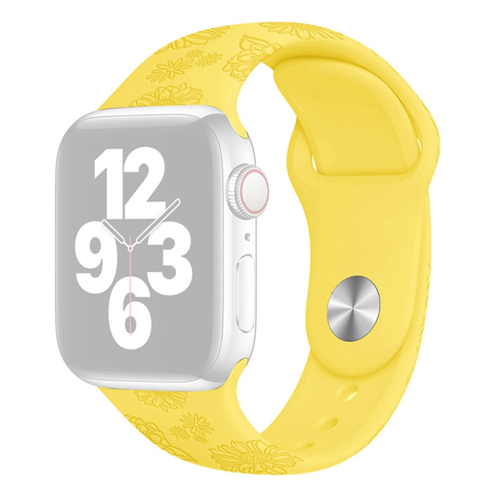 Super kønt Apple Watch Series 7 45mm Silikone Rem - Gul#serie_19