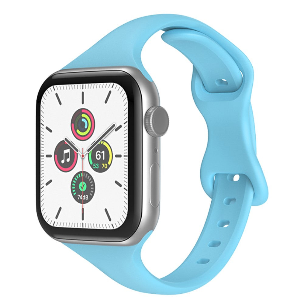 Mega fed Apple Watch Series 7 45mm Silikone Rem - Blå#serie_10