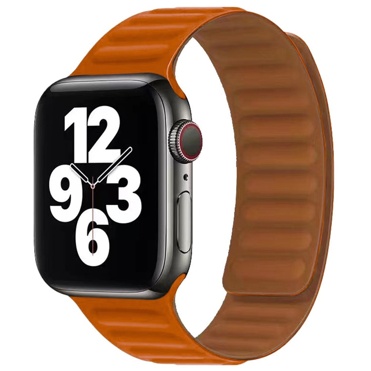 Stilren Apple Watch Series 7 45mm Silikone Rem - Orange#serie_3