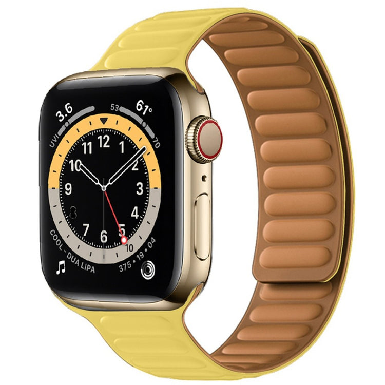 Stilren Apple Watch Series 7 45mm Silikone Rem - Gul#serie_4