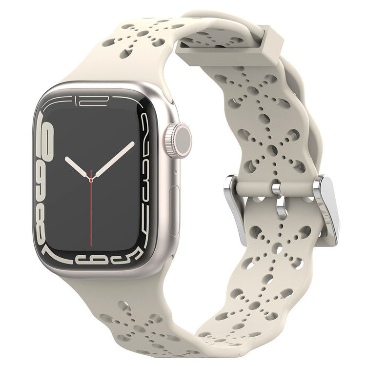 Vildt fed Apple Watch Series 7 45mm Silikone Urrem - Brun#serie_1