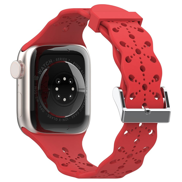 Super fantastisk Apple Watch Series 7 45mm Silikone Rem - Rød#serie_7