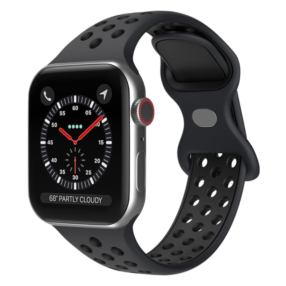 Super fantastisk Apple Watch Series 7 45mm Silikone Urrem - Sort#serie_1