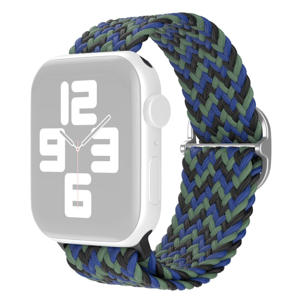 Slidstærk Apple Watch Series 7 45mm Nylon Rem - Blå#serie_22