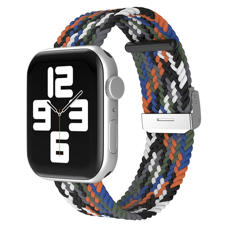 Rigtigt hårdfør Apple Watch Series 7 45mm Stof Urrem - Blå#serie_10