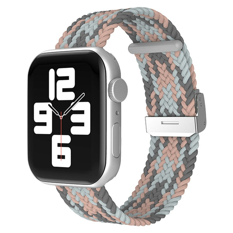 Rigtigt hårdfør Apple Watch Series 7 45mm Stof Urrem - Sølv#serie_2