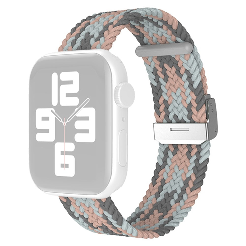 Super skøn Apple Watch Series 7 45mm Nylon Rem - Sølv#serie_2