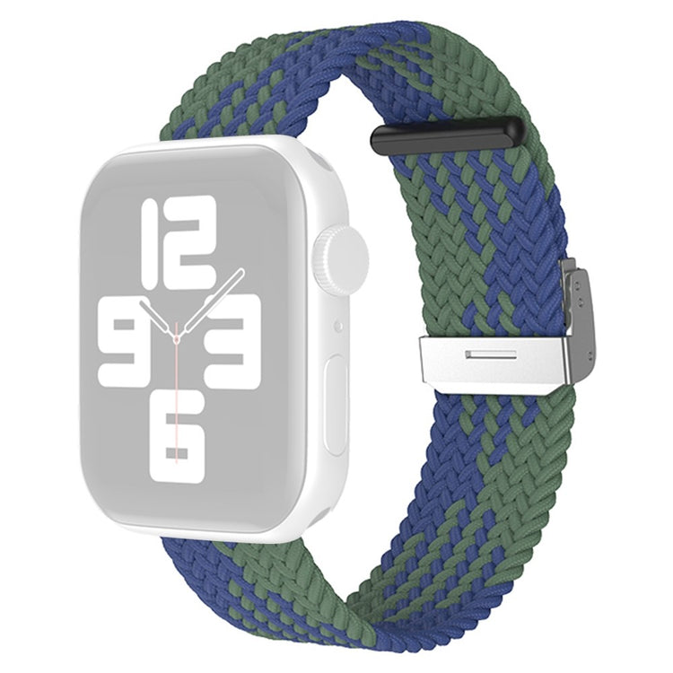 Super skøn Apple Watch Series 7 45mm Nylon Rem - Grøn#serie_21