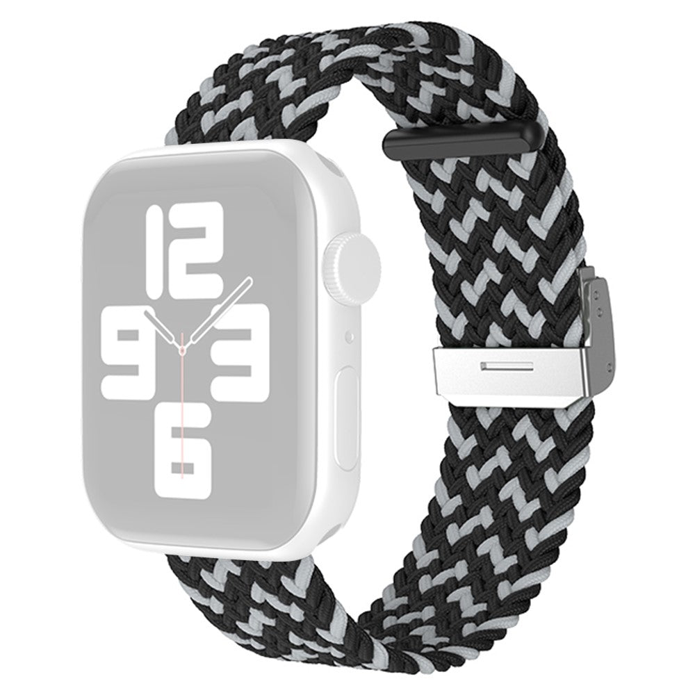 Super skøn Apple Watch Series 7 45mm Nylon Rem - Sort#serie_4