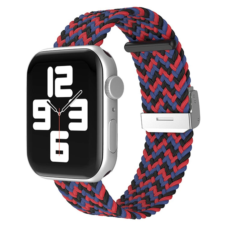 Rigtigt hårdfør Apple Watch Series 7 45mm Stof Urrem - Rød#serie_5