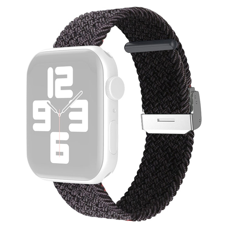 Super skøn Apple Watch Series 7 45mm Nylon Rem - Sort#serie_7