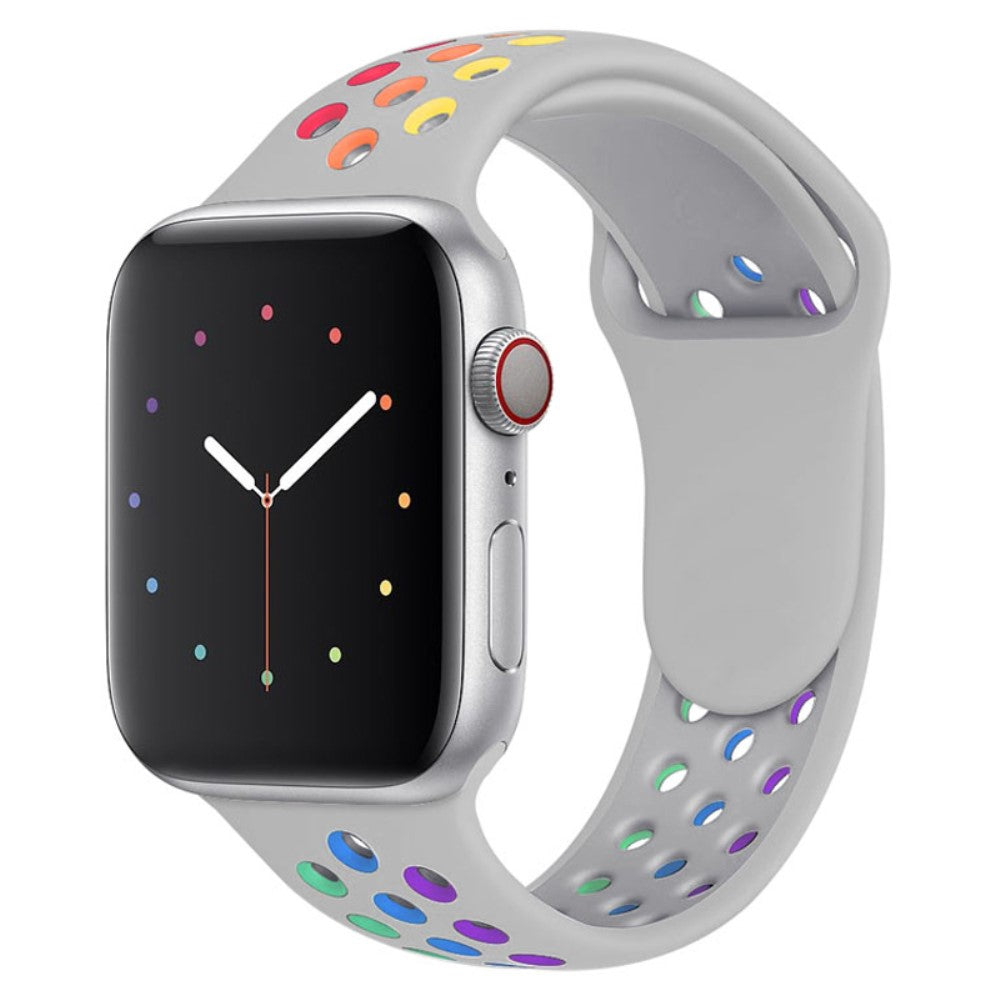 Meget fed Apple Watch Series 7 45mm Silikone Urrem - Sølv#serie_4