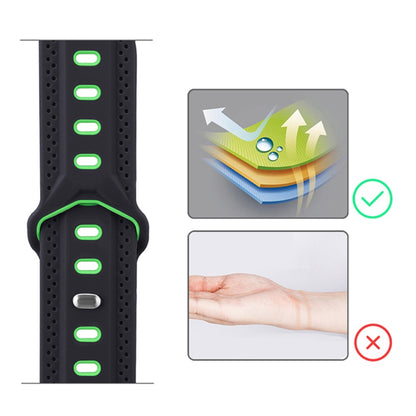 Elegant Apple Watch Series 7 45mm Silikone Urrem - Sort#serie_2
