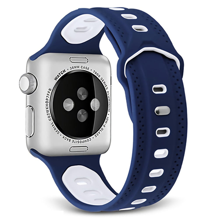 Elegant Apple Watch Series 7 45mm Silikone Urrem - Blå#serie_3