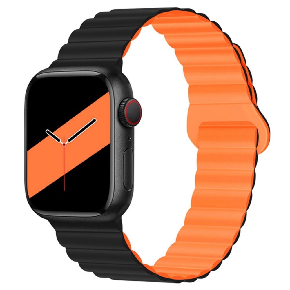 Mega kønt Apple Watch Series 7 45mm Silikone Urrem - Sort#serie_1