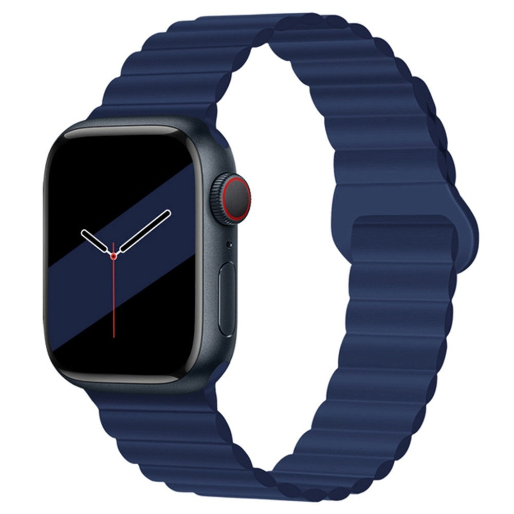 Mega kønt Apple Watch Series 7 45mm Silikone Urrem - Blå#serie_10