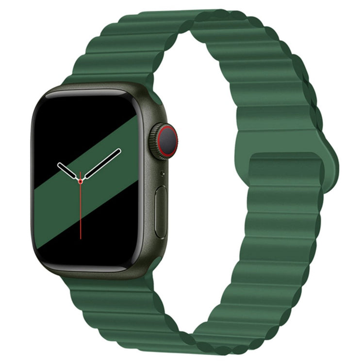 Mega kønt Apple Watch Series 7 45mm Silikone Urrem - Grøn#serie_11