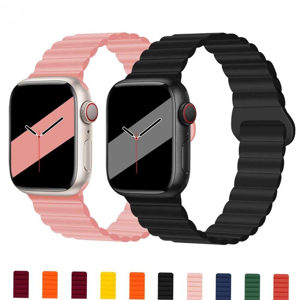 Mega kønt Apple Watch Series 7 45mm Silikone Urrem - Rød#serie_6