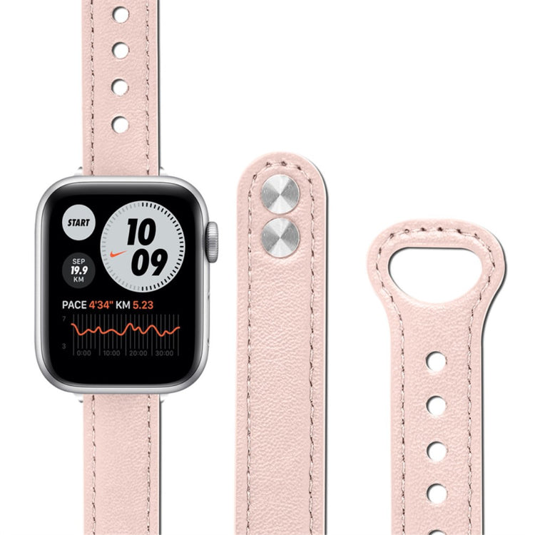 Alle tiders Universal Apple Ægte læder Urrem - Pink#serie_4