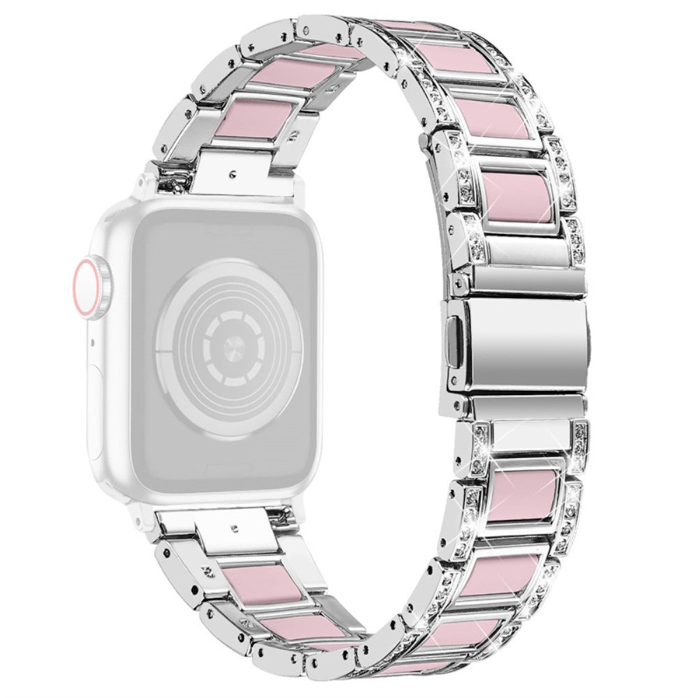 Rigtigt pænt Universal Apple Metal og Rhinsten Rem - Pink#serie_3