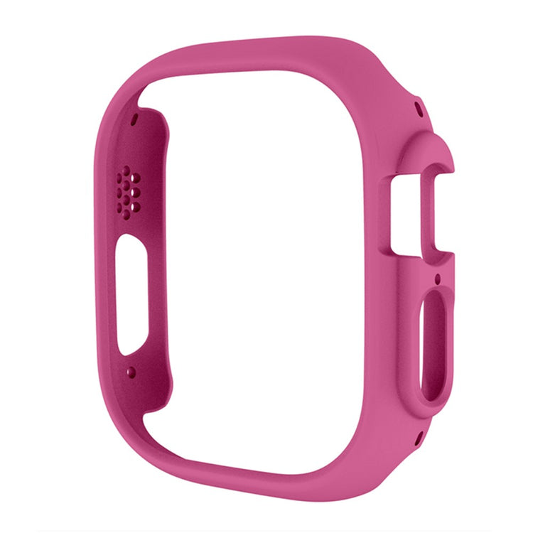 Apple Watch Ultra Plastik Cover med Skærmbeskytter og Hærdet Glas - Pink#serie_11