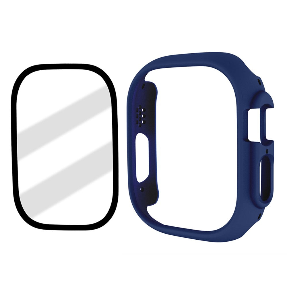 Apple Watch Ultra Plastik Cover med Skærmbeskytter og Hærdet Glas - Blå#serie_14