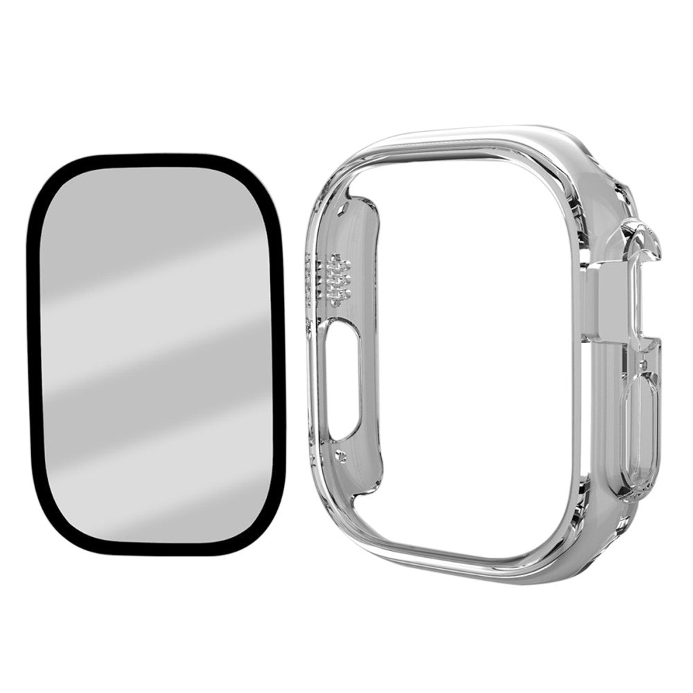 Apple Watch Ultra Plastik Cover med Skærmbeskytter og Hærdet Glas - Gennemsigtig#serie_15