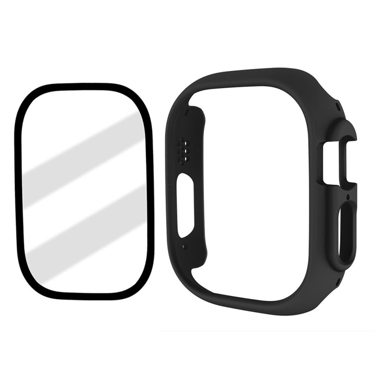 Apple Watch Ultra Plastik Cover med Skærmbeskytter og Hærdet Glas - Sort#serie_2
