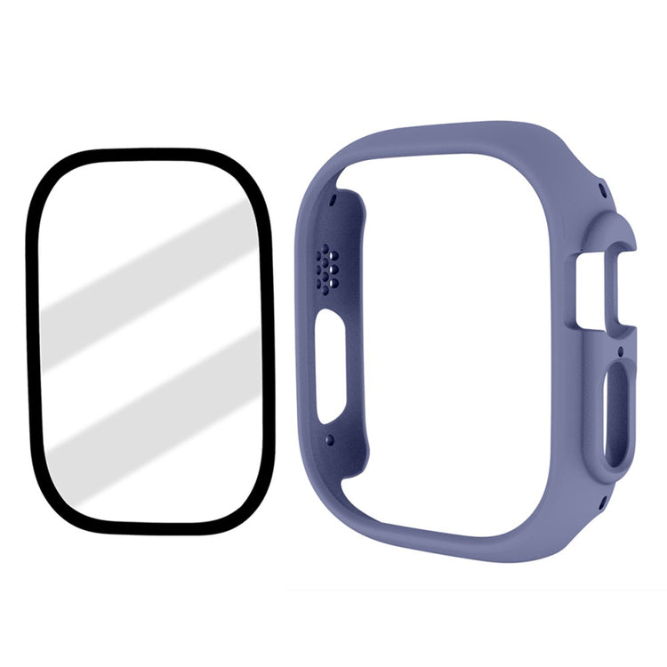 Apple Watch Ultra Plastik Cover med Skærmbeskytter og Hærdet Glas - Blå#serie_4