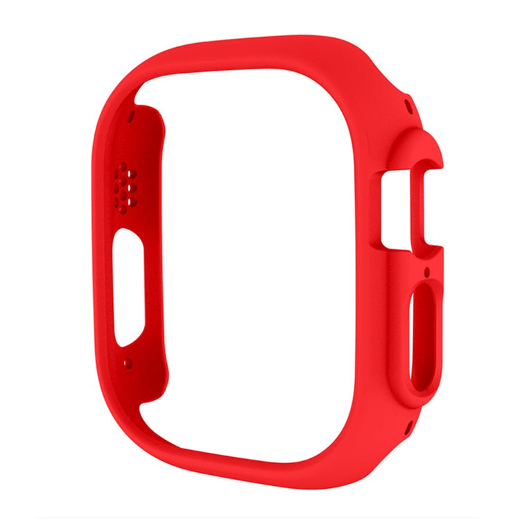 Apple Watch Ultra Plastik Cover med Skærmbeskytter og Hærdet Glas - Rød#serie_8
