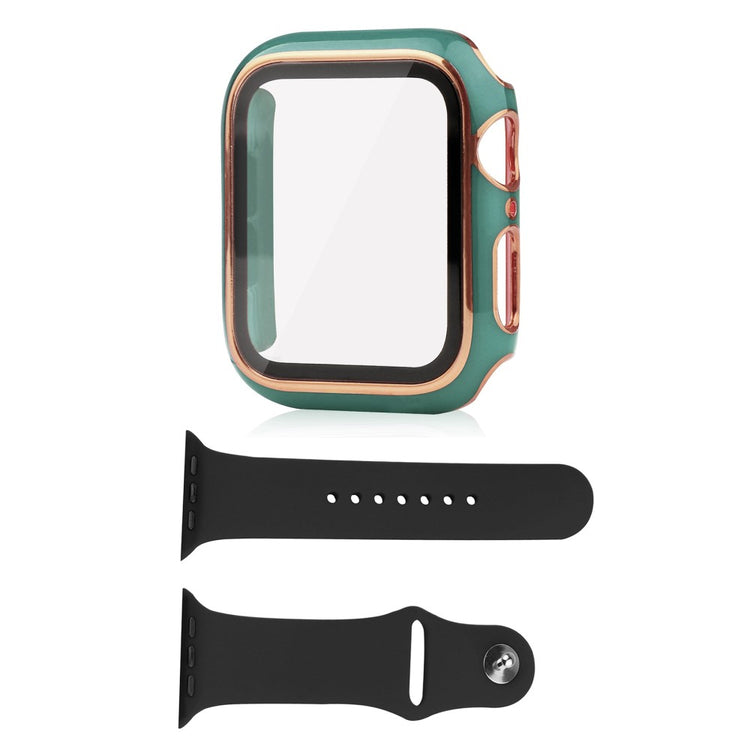 Apple Watch Ultra Plastik Cover med Cover og Hærdet Glas - Grøn#serie_12