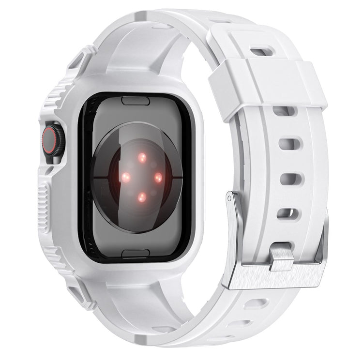 Rigtigt hårdfør Apple Watch Ultra Silikone Rem - Hvid#serie_5