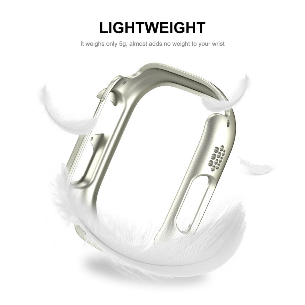 Apple Watch Ultra Plastik Cover med Skærmbeskytter - Sølv#serie_1