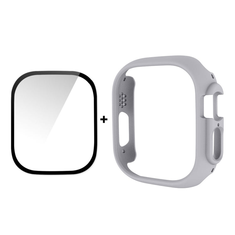 Apple Watch Ultra Plastik Cover med Skærmbeskytter - Sølv#serie_4