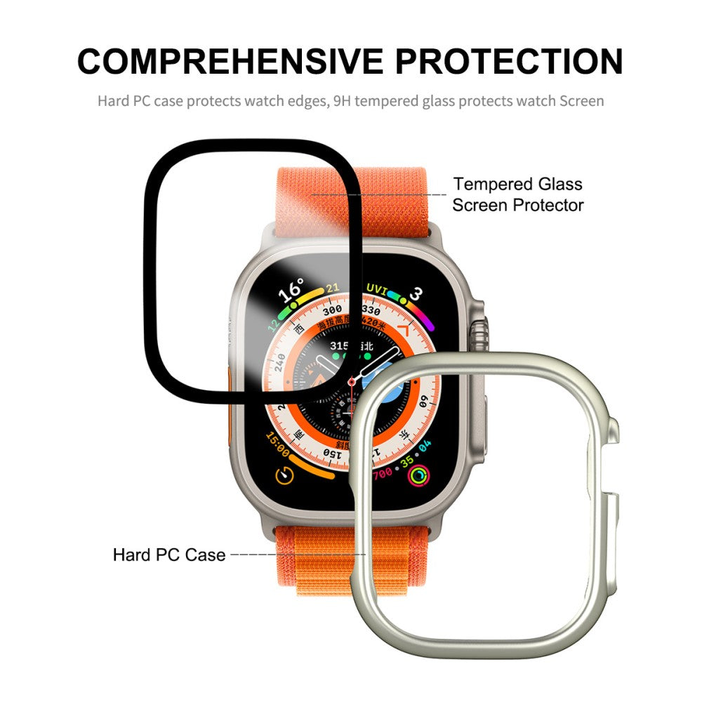 Apple Watch Ultra Plastik Cover med Skærmbeskytter - Grøn#serie_7