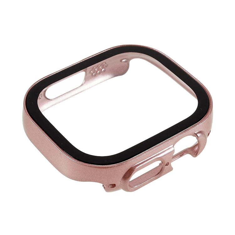 Vildt Godt Apple Watch Ultra Cover med Skærmbeskytter i Plastik og Hærdet Glas - Pink#serie_5