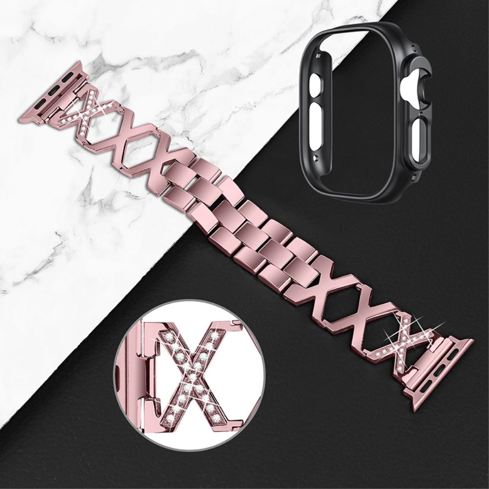 Apple Watch Ultra Metal Rem med Cover - Pink#serie_3